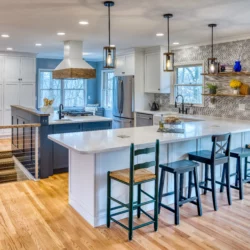 Blue and White Kitchen Design Forest Hill, MD