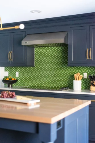 Countertops in Navy Kitchen