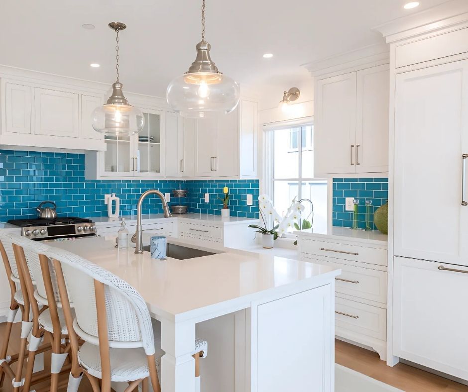 elegant whit ekitchen in annapolis maryland