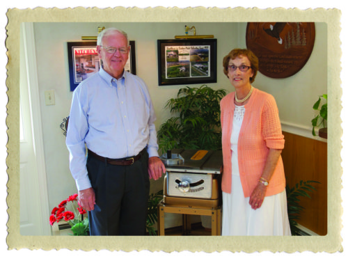 Helen and Elvin Sr Hurst with the Craftsman Table Saw Helen bought Elvin in 1958