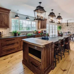 English-Walnut-Farmhouse-Kitchen-in-Lambertville,-New-Jersey