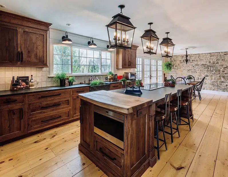 English-Walnut-Farmhouse-Kitchen-in-Lambertville,-New-Jersey