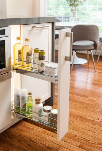 Kitchen Islands with a Filler Base Pull Out Create Maximum Storage for all Size Products