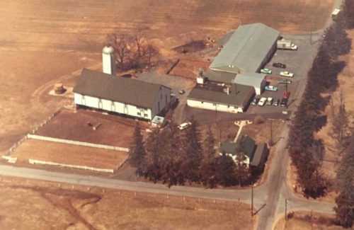 Aerial view of Custom Cabinet Plant located in Newmanstown, Pennsylvania