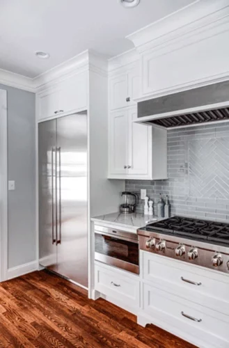 Oven, range, refrigerator, and hard maple cabinets Madison, New Jersey