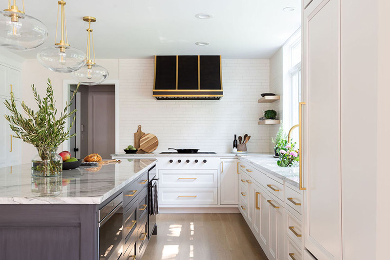 White Kitchen Cabinets Full Set With an Island