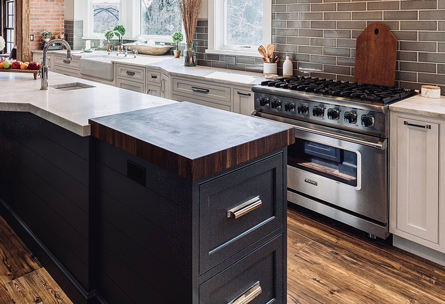 Walnut Butcher Block Kitchen Island End for kitchen in NJ