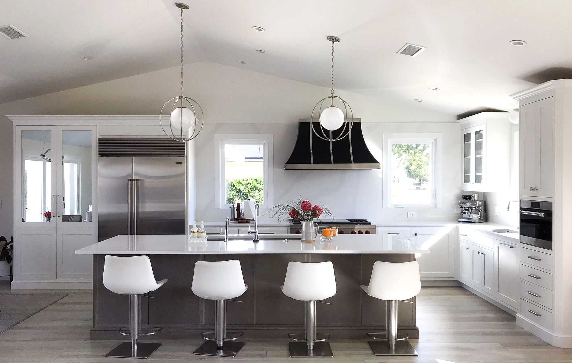 White and Gray Kitchen in Orange County, CA