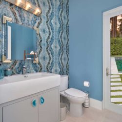 Agate Cabinets in Naples, Florida for a Spa-Like Pool Bathroom