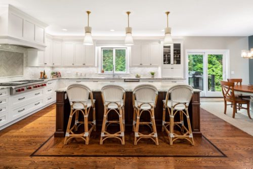 alpine white transitional kitchen cabinetry in new york