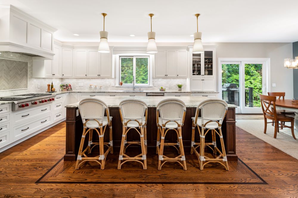 alpine white transitional kitchen cabinetry in new york