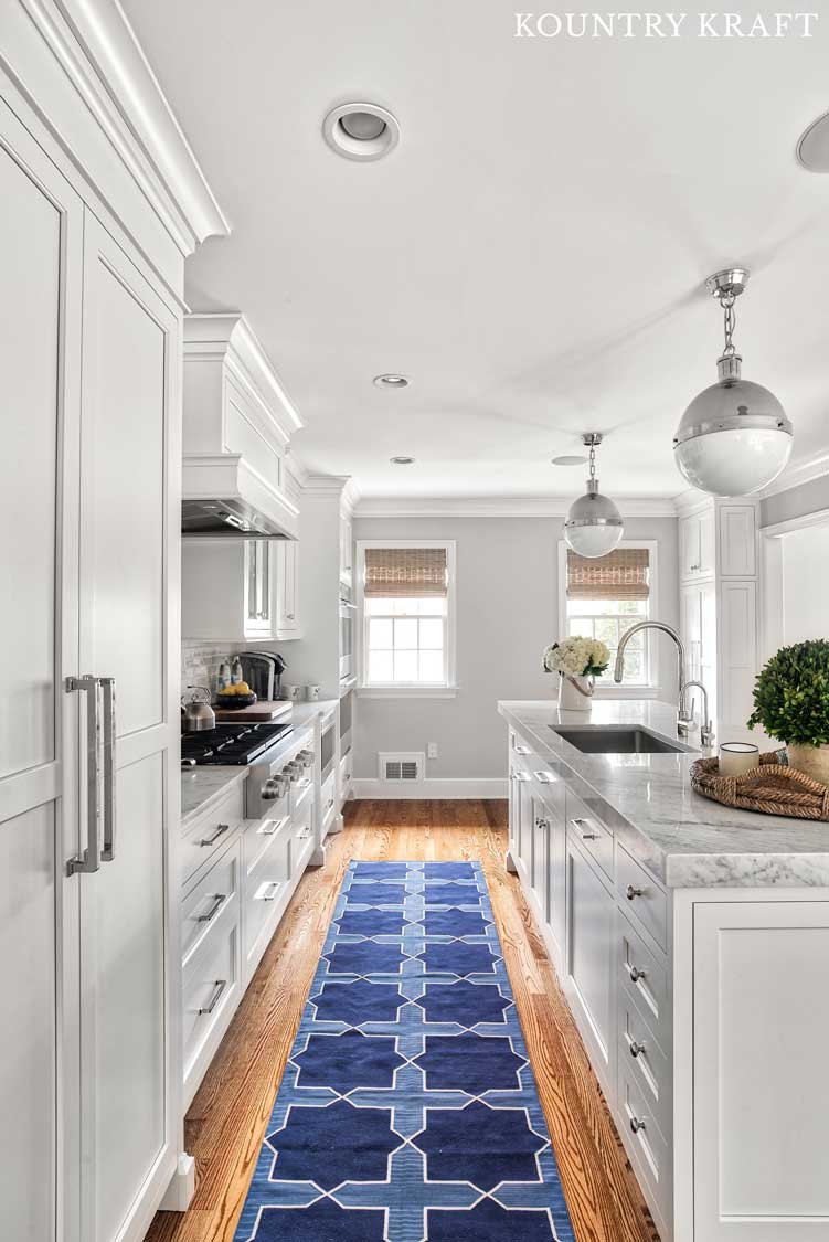 Alpine White Cabinetry for a Large Transitional Kitchen in Summit, New Jersey