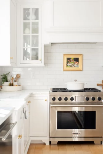 appliances in white kitchen