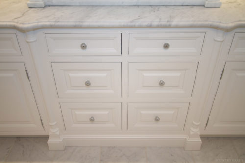 Close up of drawers featured in double sink vanity North Haledon, NJ