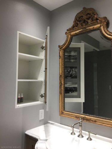 Bathroom sink, mirror and open picture frame cabinet Pittsburgh, PA