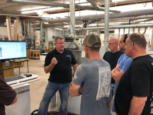 Program and operation instruction training in the shop and conference room 