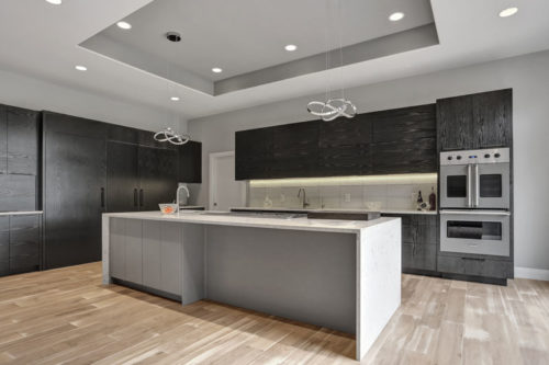 Modern Kitchen Design with Black Cabinets