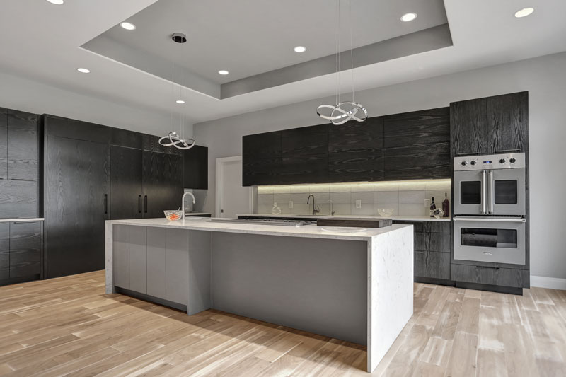 Modern Kitchen Design with Black Cabinets