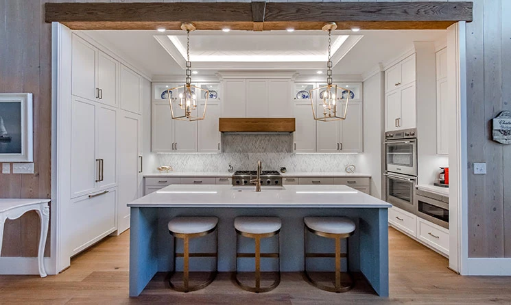 Brewster Gray Kitchen Island Cabinets in South Carolina