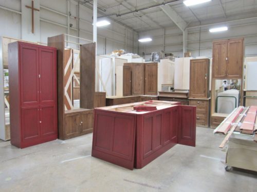red cabinets can be considered bright kitchen cabinet colors
