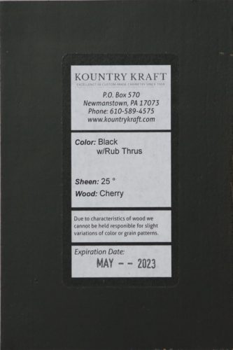 Black with Rub Thrus 25