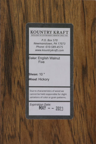 English Walnut Five 10 Hickory
