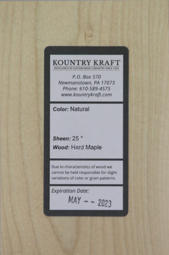 Natural 25 Hard Maple