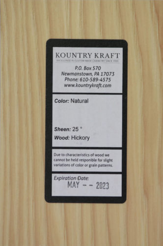 Natural 25 Hickory