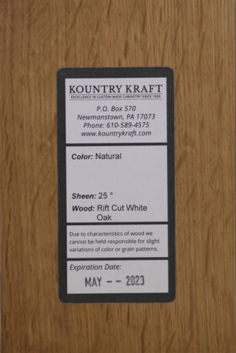 Natural 25 Rift Cut White Oak