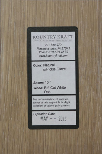 Natural with Pickle Glaze 10 Rift Cut White Oak