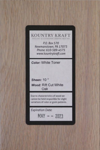 White Toner 10 Rift Cut White Oak