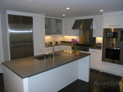 White Modern Cabinets in New Canaan, CT