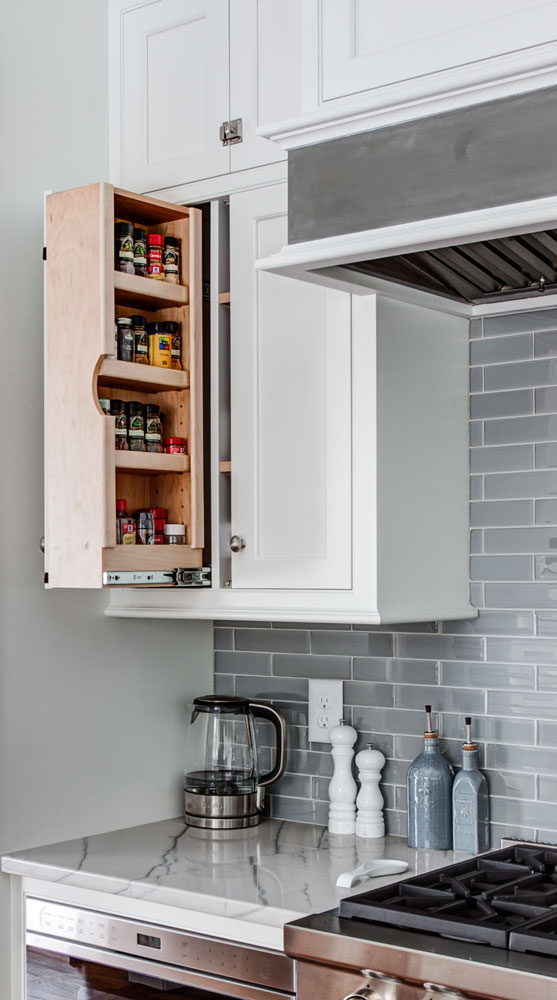 Kitchen Cabinet with Pull Out Spice Rack