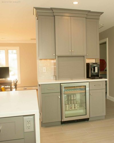 Cinder maple cabinets with mini fridge Wyckoff, NJ