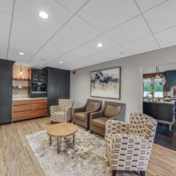 lobby furniture in commercial foyer area