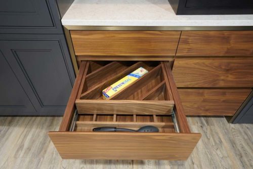 credenza drawers with custom drawer organizers in lobby furniture