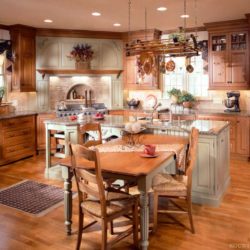 Country kitchen cabinets, table, and island Myerstown, PA
