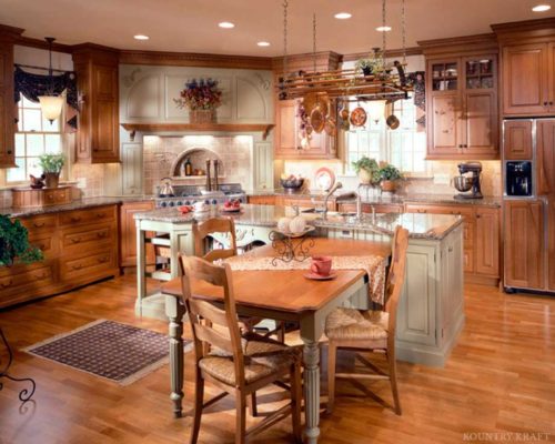 Country kitchen cabinets, table, and island Myerstown, PA
