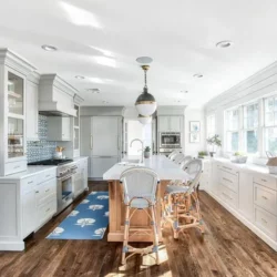 Coventry Gray Kitchen Cabinets for a home located in Chatham, New Jersey