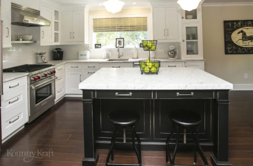 Black Kitchen Island with Stools in New Jersey