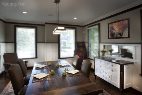 Custom Dining Buffet with wood accents to look like furniture n Bethesda, MD