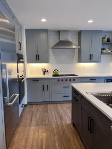 custom gray cabinets