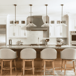 Discover a custom kitchen and butler’s pantry in Cheshire, CT, designed by AMS Kitchens with Kountry Kraft’s hard maple cabinets. Functional design meets modern style.