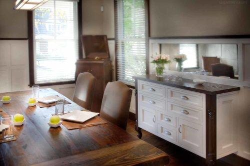 Custom dining buffet in dinning room with chairs, table, and cabinet Bethesda, MD