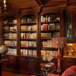 Custom bookshelf cabinets in library in Chester Springs, PA