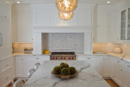 Custom mantle wood hood with range top North Haledon, NJ