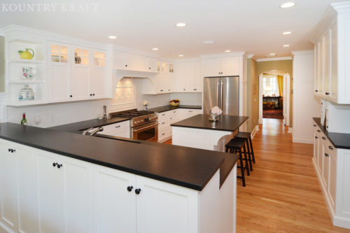 Custom white kitchen cabinetry and Alpine paint counter Short Hills, NJ