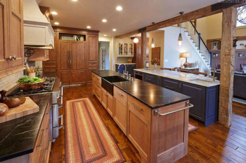 Designers Spotlight, Evalia Designs LLC designed this Kitchen with Kountry Kraft Cabinetry