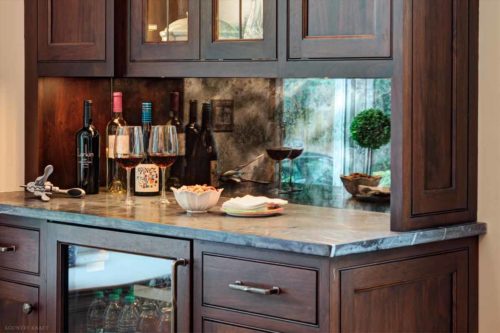 Dining room cabinets and close up of hutch Short Hills, NJ