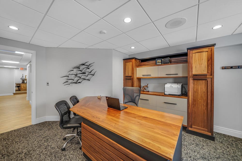 doors and desktop made of walnut and a natural finish